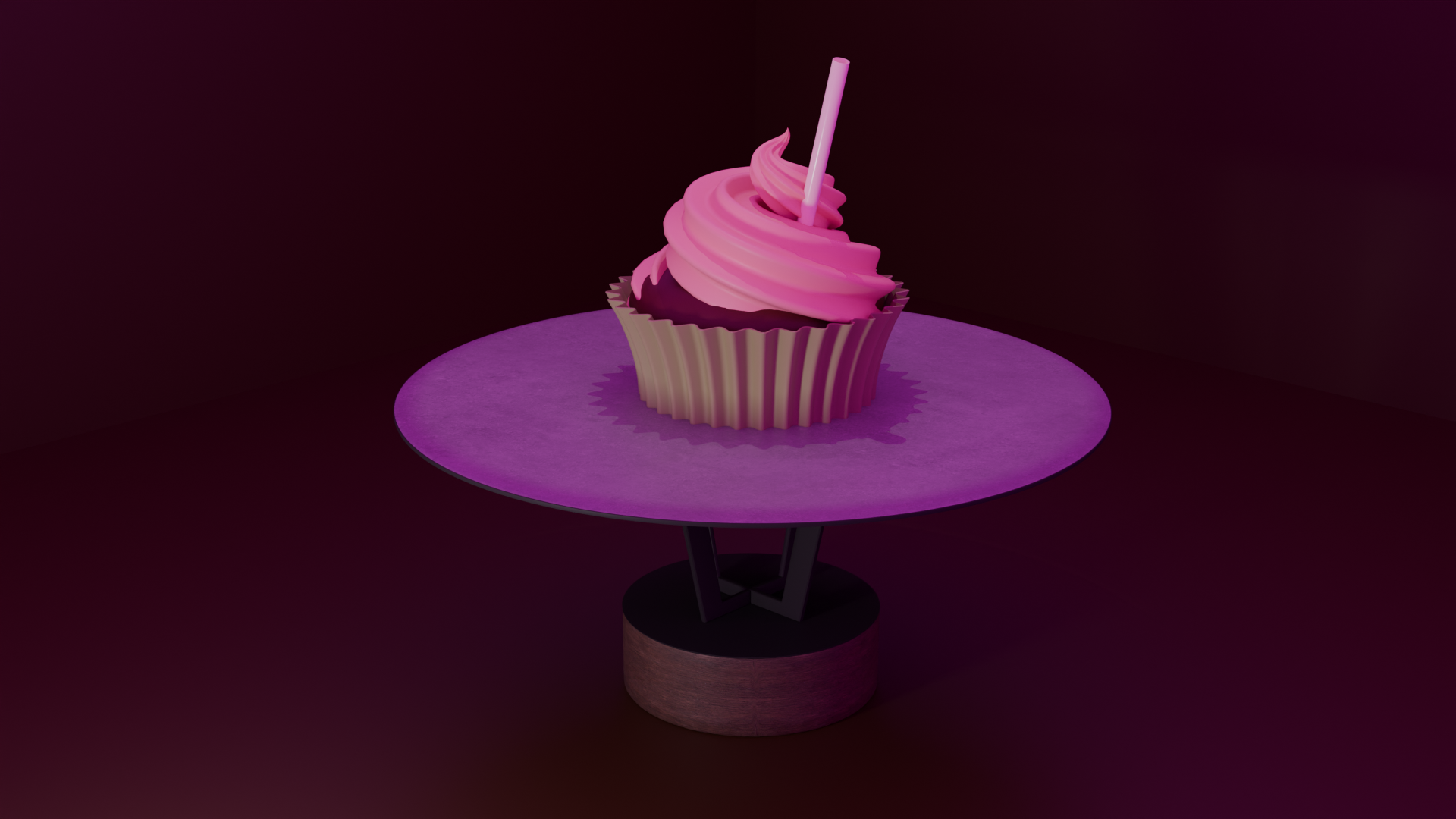 Render 3D Modeling Cupcake
